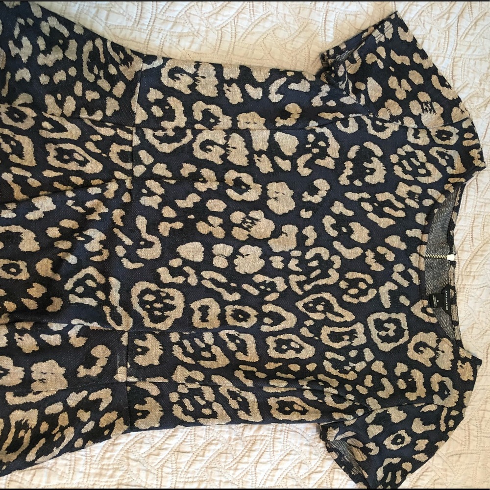 Ann Taylor Leopard Print Peplum Top